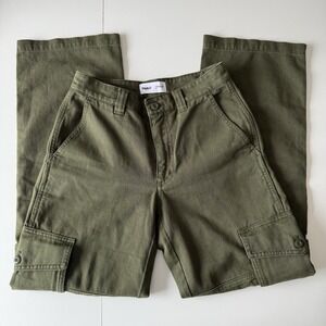 Aritzia TNA Women's Military Green Cargo‎ Pants Size 0 Straight Leg Pockets